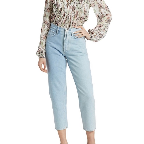 NWT RAG & BONEAlissa High-Rise Rigid Barrel Crop Jean
